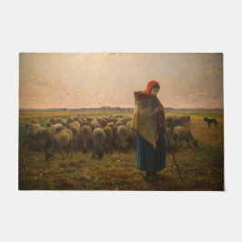 Jean-Francois Millet - Shepherdess and Flock 1863 Deurmat