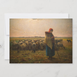 Jean-Francois Millet - Shepherdess and Flock 1863 Kaart