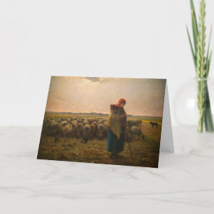 Jean-Francois Millet - Shepherdess and Flock 1863 Kaart