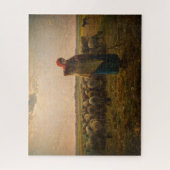 Jean-Francois Millet - Shepherdess and Flock 1863 Legpuzzel (Verticaal)