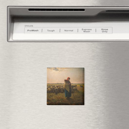 Jean-Francois Millet - Shepherdess and Flock 1863 Magneet (Insitu (Vaatwasser))