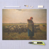Jean-Francois Millet - Shepherdess and Flock 1863 Tissuepapier (Craft)