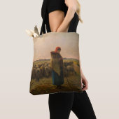 Jean-Francois Millet - Shepherdess and Flock 1863 Tote Bag (Dichtbij)