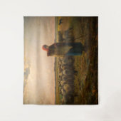 Jean-Francois Millet - Shepherdess and Flock 1863 Wandkleed (Voorkant)