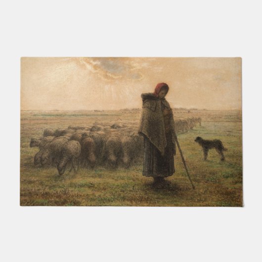 Jean-Francois Millet - Shepherdess and Flock 1865 Deurmat (Voorkant)