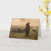 Jean-Francois Millet - Shepherdess and Flock 1865 Kaart (Gele Bloem)