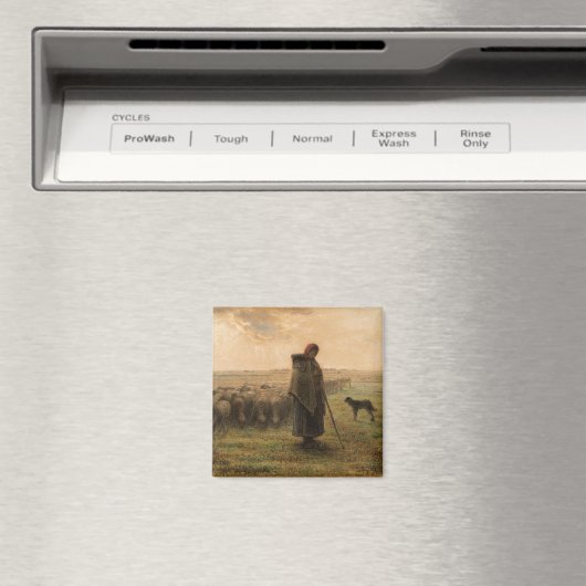 Jean-Francois Millet - Shepherdess and Flock 1865 Magneet (Insitu (Vaatwasser))