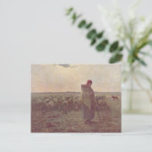 Jean-Francois Millet-Shepherdess Briefkaart (Staand voorkant)