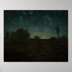 Jean-Francois Millet - Sterrennacht Poster