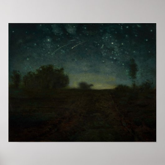 Jean-Francois Millet - Sterrennacht Poster (Voorkant)