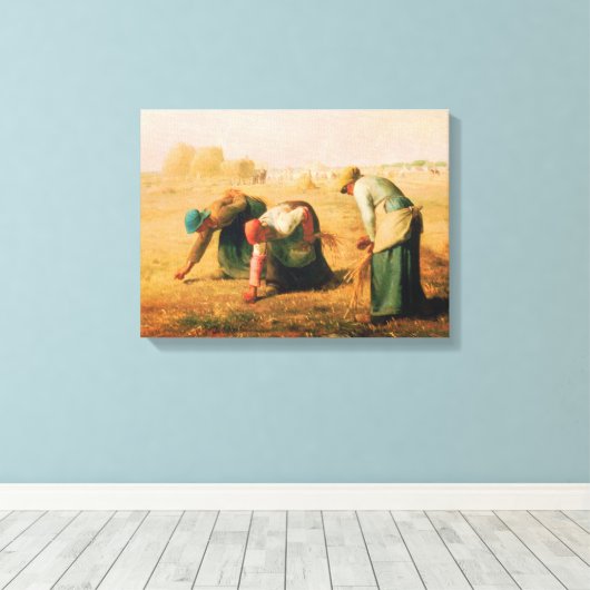 Jean Francois Millet - The Gleaners 1857 Canvas Afdruk (Insitu (Houten vloer))