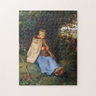Jean-Francois Millet - The Knitter Legpuzzel