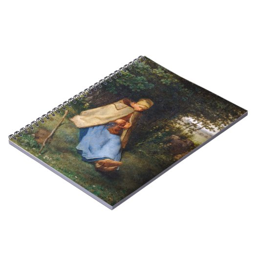 Jean-Francois Millet - The Knitter Notitieboek (Linkerzijde)