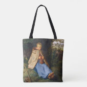 Jean-Francois Millet - The Knitter Tote Bag (Achterkant)