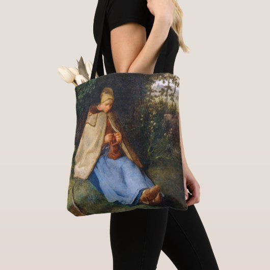 Jean-Francois Millet - The Knitter Tote Bag (Dichtbij)