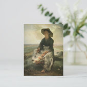 Jean-Francois Millet- The Young Shepherdess Briefkaart (Staand voorkant)