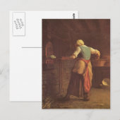 Jean-Francois Millet-Woman bakbrood Briefkaart (Voorkant / Achterkant)