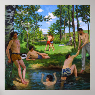 Jean Frederic Bazille Summer Scene , Bathers Poster