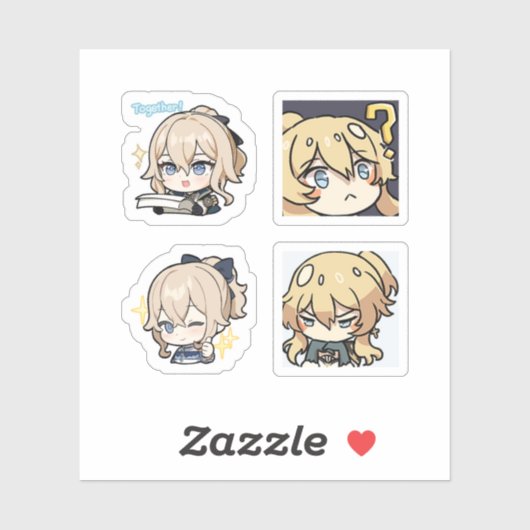 Jean Genshin Impact 4 Sticker Set (Vel)