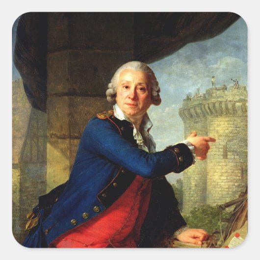 Jean-Henri Chevalier de Latude, 1789 Vierkante Sticker (Voorkant)