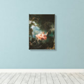 Jean-Honor Fragonard The Swing Canvas Afdruk (Insitu (Houten vloer))