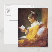 Jean Honore Fraggonard A Young Girl Reading 1776 Briefkaart (Voorkant / Achterkant)