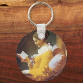 Jean-Honore Fragonard De lezer Sleutelhanger (Voorkant)