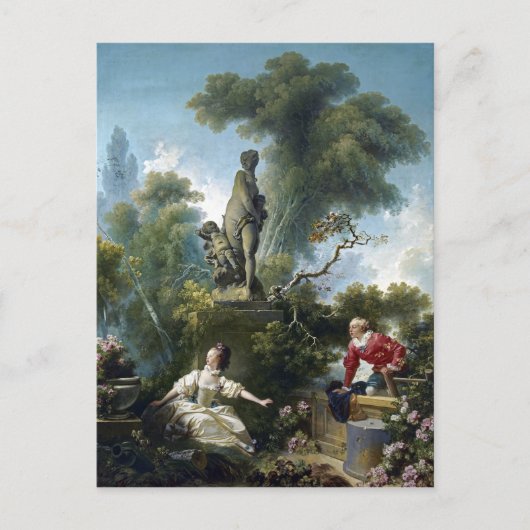 Jean-Honoré Fragonard De vooruitgang van de liefde Briefkaart (Voorkant)