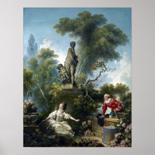 Jean-Honoré Fragonard De vooruitgang van de liefde Poster
