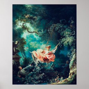 Jean-Honore Fragonard: De zwaai Poster