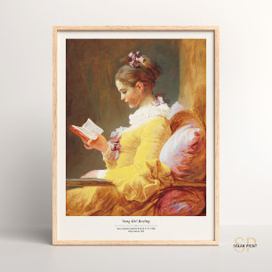Jean-Honoré Fragonard Een Jong Meisje Lezen Kunst Poster