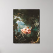 Jean-Honoré Fragonard is The Swing Canvas Afdruk (Voorkant)