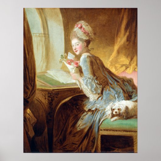 Jean Honoré Fragonard The Love Letter Poster (Voorkant)