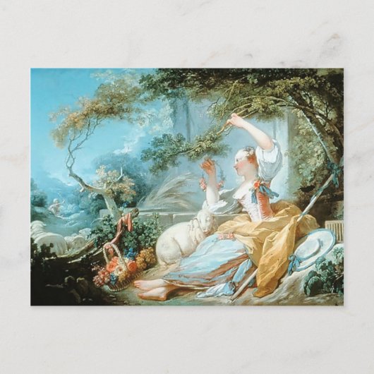 Jean-Honore Fragonard- The Shepherdess Briefkaart (Voorkant)