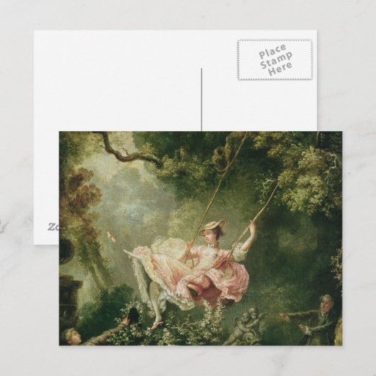 Jean-Honoré Fragonard - The Swing Briefkaart (Voorkant / Achterkant)