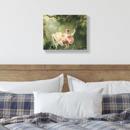 Jean-Honore Fragonard - The Swing Canvas Afdruk (Insitu (Slaapkamer))