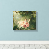 Jean-Honore Fragonard - The Swing Canvas Afdruk (Insitu (Houten vloer))