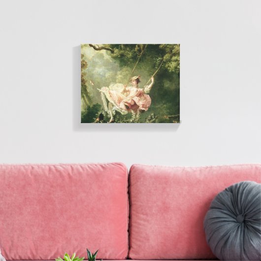 Jean-Honore Fragonard - The Swing Canvas Afdruk (Insitu (Woonkamer))
