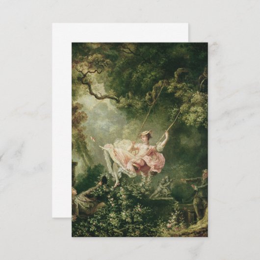 Jean-Honoré Fragonard - The Swing, Informatiekaartje (Voorkant / Achterkant)