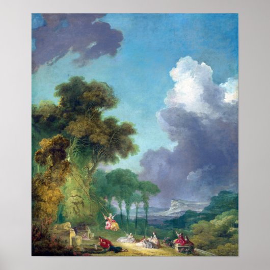 Jean-Honoré Fragonard The Swing Poster (Voorkant)