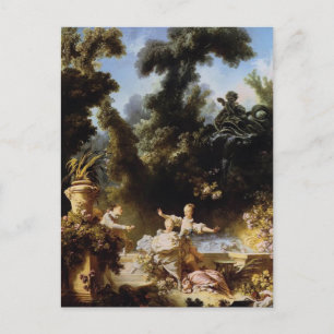 Jean-Honore Fragonard- Voortgang van liefdesjacht Briefkaart