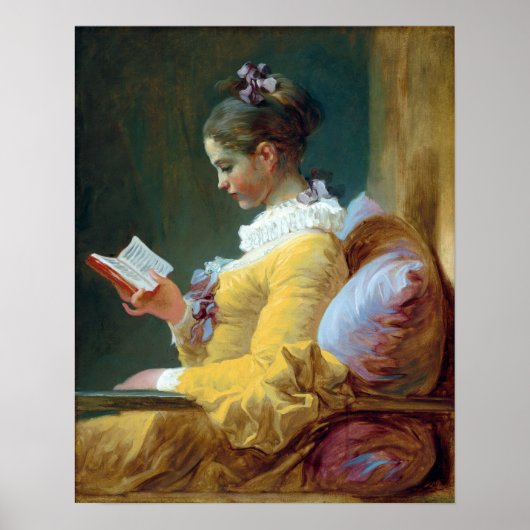 Jean-Honoré Fragonard Young Girl Reading Poster (Voorkant)