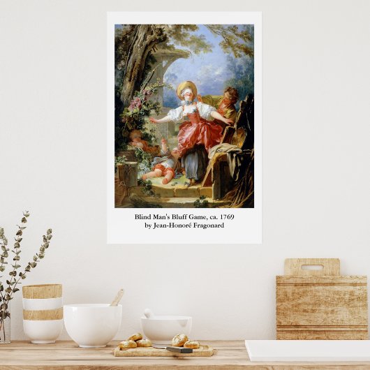 Jean-Honoré Fragonard's Blind Man Bluff Game Poster (Keuken)