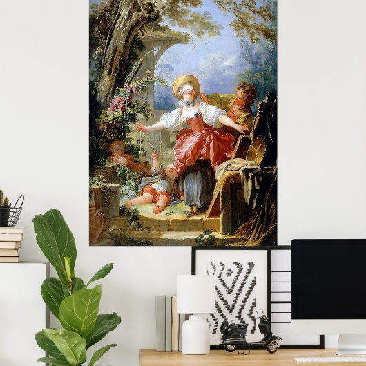 Jean-Honoré Fragonard's Blind Man Bluff Game Poster (Thuiskantoor)