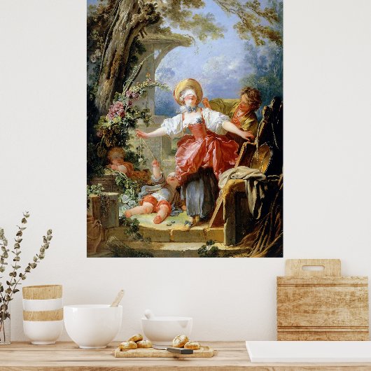 Jean-Honoré Fragonard's Blind Man Bluff Game Poster (Keuken)