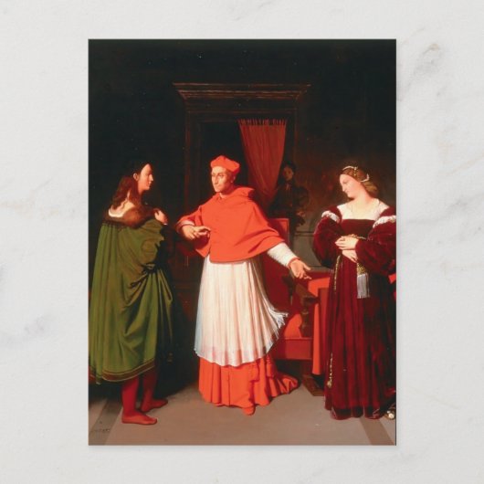 Jean Ingres - De Betrothal van Raphael Briefkaart (Voorkant)
