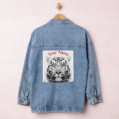 JEAN JACKET AANGEPASTE NAAM ZWART-WITTE TIJGER (Hangar)