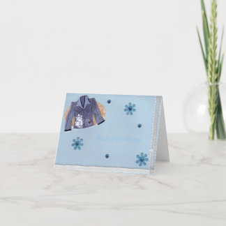 Jean Jacket Verjaardag Girly Kaart