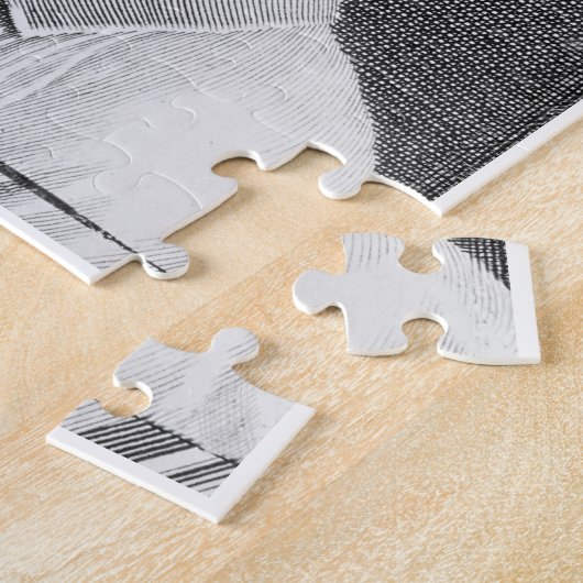 Jean Jacques Olier (1608-57) (graving) (b/w foto) Legpuzzel (Zijkant)