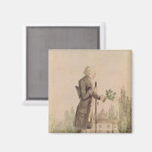 Jean-Jacques Rousseau Gathering Herbs Magneet (Voorkant / Achterkant)